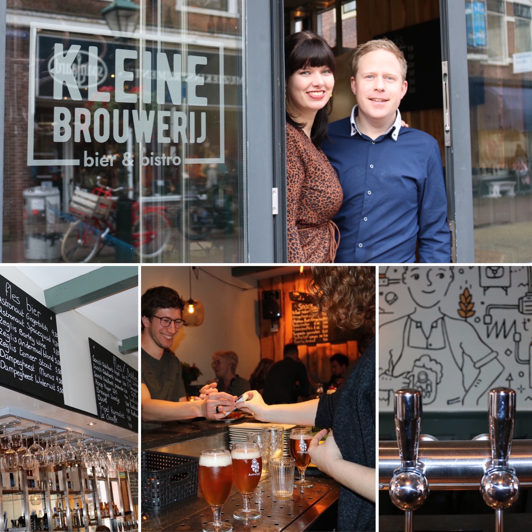 Lotte en Kees bij Kleine Brouwerij