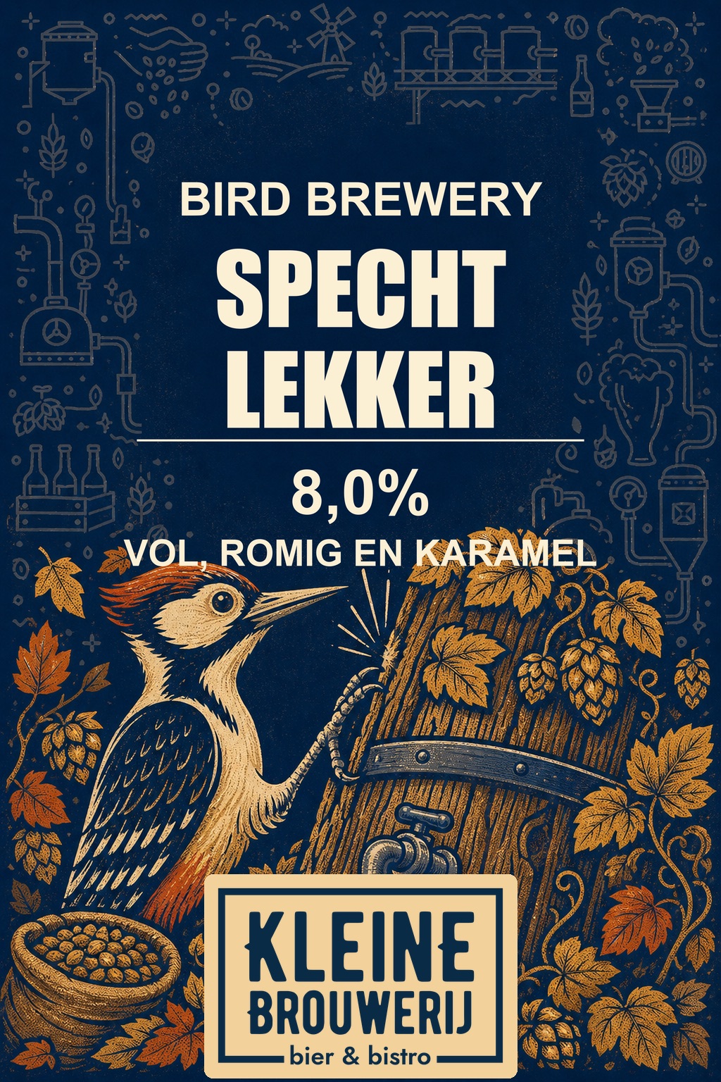 Poster Specht Lekker van Bird Brewery
