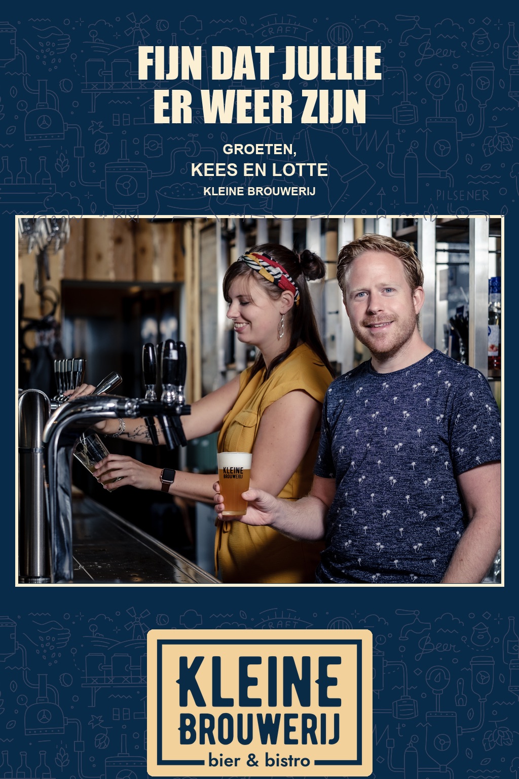 Poster Proost met ons van Kleine Brouwerij